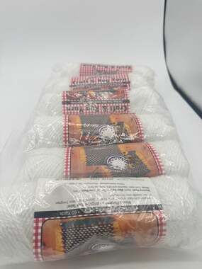 Aunt Lydia's Craft & Rug Yarn White 3 Ply 60 Yards 6 Skein Pack